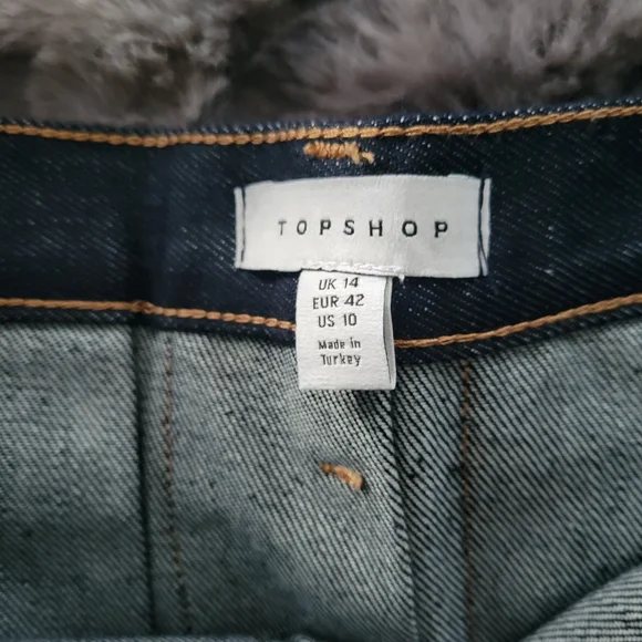 Topshop Dark Blue Denim Skirt - Picture 2 of 2